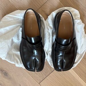 Maison Martin Margiela Black Leather Women's Loafers